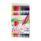 ICO Filctoll készlet, 1/3 mm, kétvégű, ICO "Süni 300 DUO", 12 különböző szín