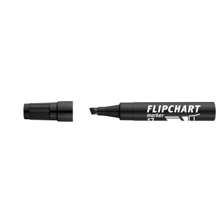 ICO Flipchart marker, 1-4 mm, vágott, ICO "Artip 12", fekete