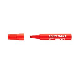   ICO Flipchart marker, 1-4 mm, vágott, ICO "Artip 12", piros