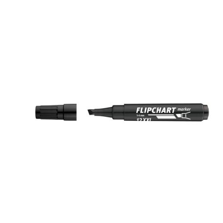 ICO Flipchart marker, 1-4 mm, vágott, ICO "Artip 12 XXL", fekete