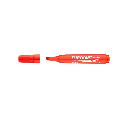 ICO Flipchart marker, 1-4 mm, vágott, ICO "Artip 12 XXL", piros