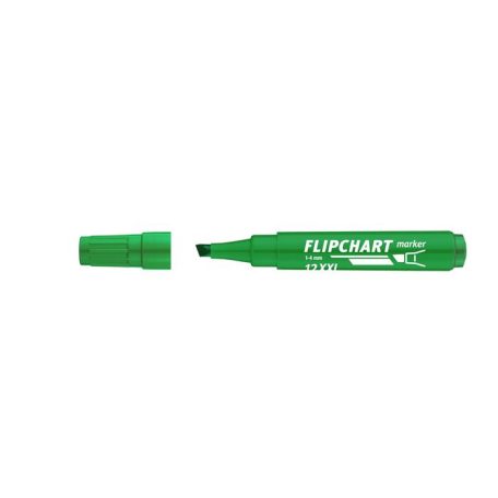 ICO Flipchart marker, 1-4 mm, vágott, ICO "Artip 12 XXL", zöld