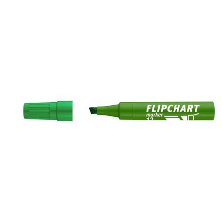 ICO Flipchart marker, 1-4 mm, vágott, ICO "Artip 12 ", zöld