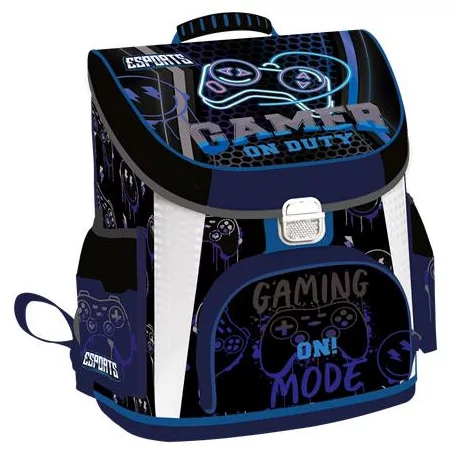 LIZZYSULI Iskolatáska, cipzáras, 1-2. osztályos, LIZZYSULI "Esports", Gamer on duty