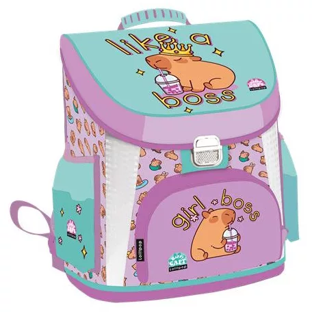 LIZZYSULI Iskolatáska, cipzáras, 1-2. osztályos, LIZZYSULI "Lollipop", Capybara