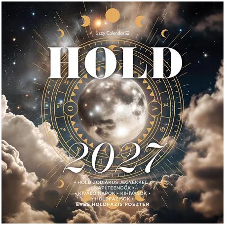 LIZZYCALENDAR Falinaptár, 29x29 cm, LIZZYCALENDAR "Hold", asztrológiai