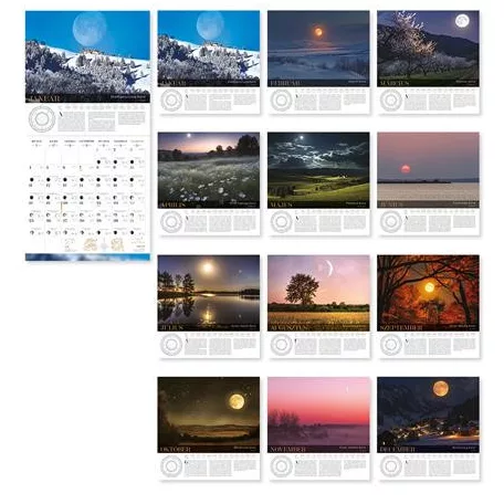 LIZZYCALENDAR Falinaptár, 29x29 cm, LIZZYCALENDAR "Hold", asztrológiai
