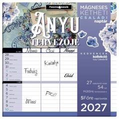   LIZZYCALENDAR Falinaptár, mágneses, kétheti, 22x22 cm, LIZZYCALENDAR "Anyu tervezője Scrapbook Style"