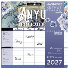   LIZZYCALENDAR Falinaptár, mágneses, kétheti, 22x22 cm, LIZZYCALENDAR "Anyu tervezője Scrapbook Style"