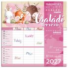 LIZZYCALENDAR Falinaptár, mágneses, kétheti, 22x22 cm, LIZZYCALENDAR "Családi tervező"