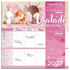 LIZZYCALENDAR Falinaptár, mágneses, kétheti, 22x22 cm, LIZZYCALENDAR "Családi tervező"