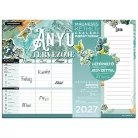 LIZZYCALENDAR Falinaptár, mágneses, kétheti, jegyzettömbbel, 22x30 cm, LIZZYCALENDAR "Anyu tervezője Scrapbook Style"