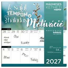   LIZZYCALENDAR Falinaptár, mágneses, kétheti, 22x22 cm, LIZZYCALENDAR "Motiváció"
