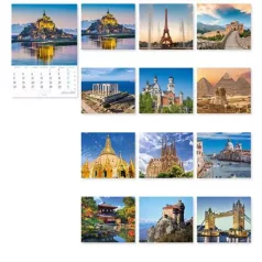   LIZZYCALENDAR Falinaptár, A4, LIZZYCALENDAR "A világ csodái"