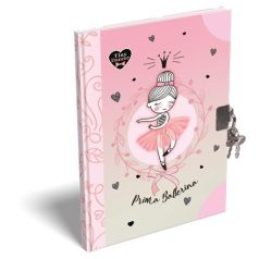   LIZZYSULI Emlékkönyv, lakattal, A5, keményfedeles, LIZZYSULI, "Tiny Dancer, Lovely Ballerina"
