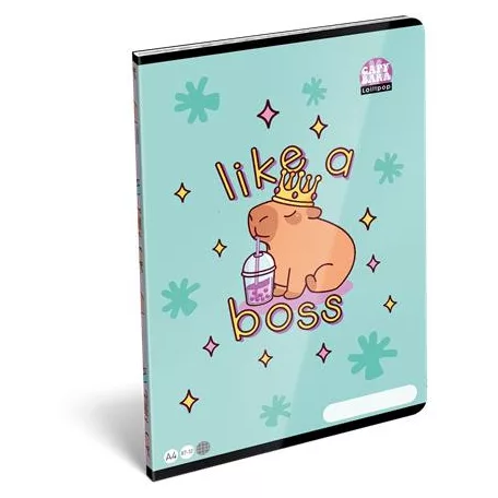 LIZZYSULI Füzet, tűzött, A4, kockás, 32 lap LIZZYSULI, "Lollipop Capybara"