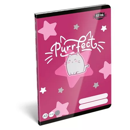 LIZZYSULI Füzet, tűzött, A5, kockás, 32 lap, LIZZYSULI, "Kit tok Stars Purrfect", "27-32"