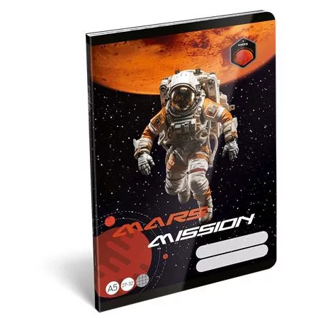 LIZZYSULI Füzet, tűzött, A5, kockás, 32 lap, LIZZYSULI, "Mars Mission", "27-32"