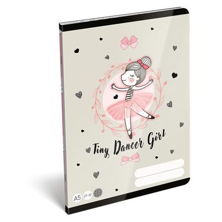LIZZYSULI Füzet, tűzött, A5, kockás, 32 lap LIZZYSULI, "Tiny Dancer, Lovely Ballerina", "27-32"