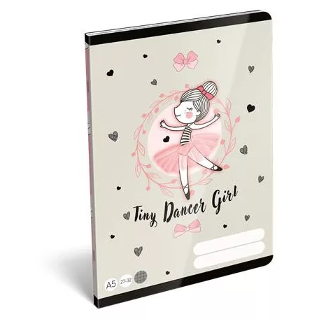 LIZZYSULI Füzet, tűzött, A5, kockás, 32 lap LIZZYSULI, "Tiny Dancer, Lovely Ballerina", "27-32"