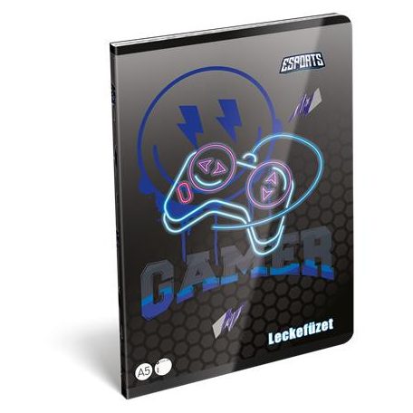 LIZZYSULI Füzet, tűzött, A5, lecke, 40 lap, LIZZYSULI, "Esport Gamer on Duty"