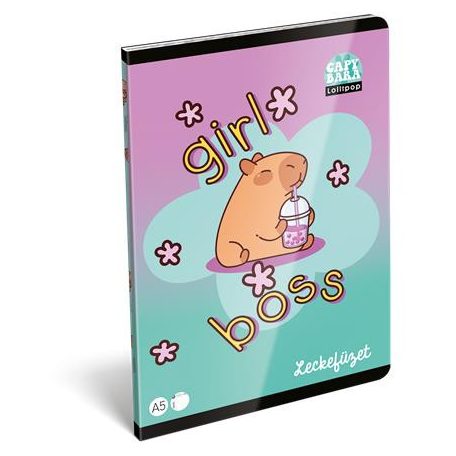 LIZZYSULI Füzet, tűzött, A5, lecke, 40 lap, LIZZYSULI, "Lollipop Capybara"