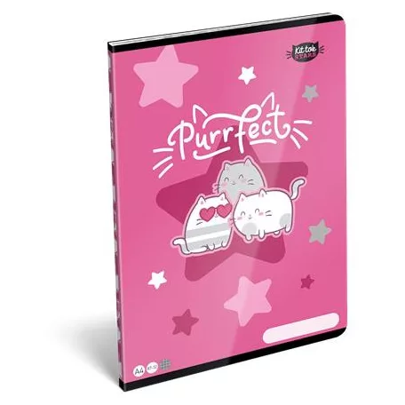 LIZZYSULI Füzet, tűzött, A4, sima, 32 lap LIZZYSULI, "Kit tok Stars Purrfect"
