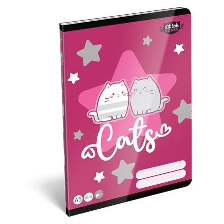 LIZZYSULI Füzet, tűzött, A5, sima, 32 lap, LIZZYSULI, "Kit tok Stars Purrfect", "20-32"