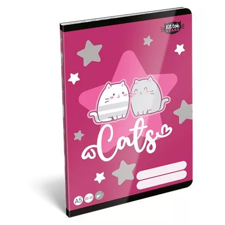 LIZZYSULI Füzet, tűzött, A5, sima, 32 lap, LIZZYSULI, "Kit tok Stars Purrfect", "20-32"