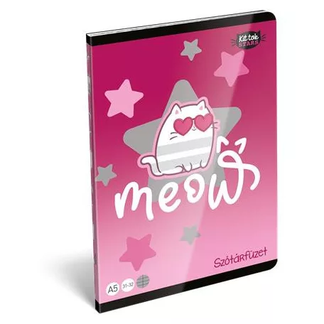 LIZZYSULI Füzet, tűzött, A5, szótár, 32 lap, LIZZYSULI, "Kit tok Stars Purrfect", "31-32"