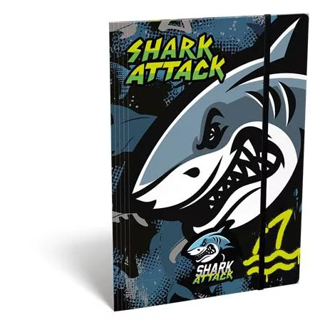 LIZZYSULI Gumis mappa, karton, A4, LIZZYSULI, "Shark Attack"