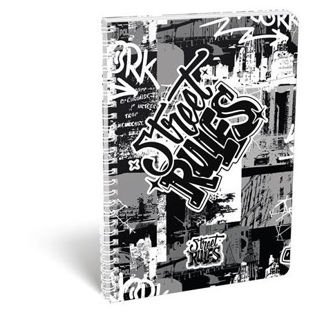 LIZZYSULI Spirálfüzet, A4, kockás, 70 lap, LIZZYSULI, "Street Rules"