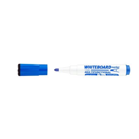 ICO Tábla- és flipchart marker, 1-3 mm, multifunkciós, ICO "Markeraser" kék