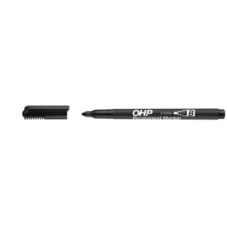 ICO Alkoholos marker, OHP, 2-3 mm, B, ICO, fekete