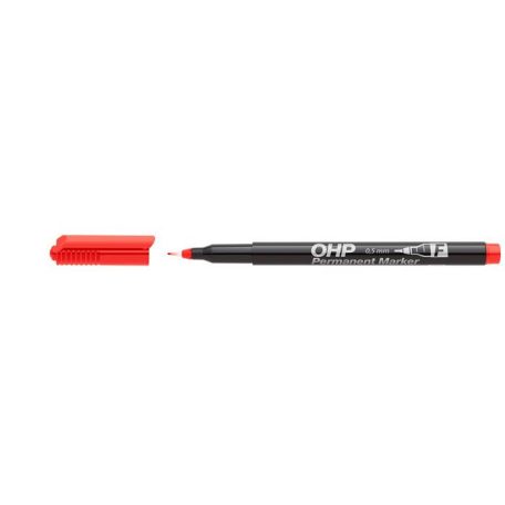 ICO Alkoholos marker, OHP, 0,5 mm, F, ICO, piros