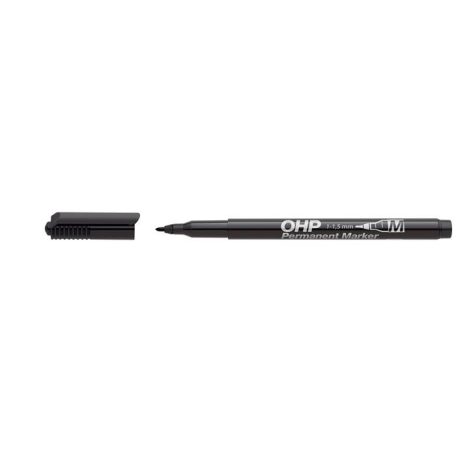 ICO Alkoholos marker, OHP, 1-1,5 mm, M, ICO, fekete
