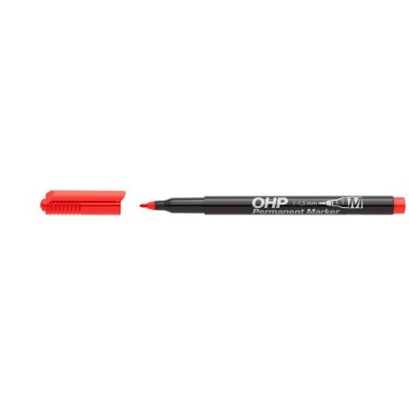 ICO Alkoholos marker, OHP, 1-1,5 mm, M, ICO, piros