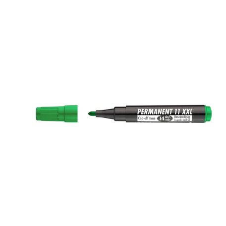 ICO Alkoholos marker, 1-3 mm, kúpos, ICO "Permanent 11 XXL", zöld