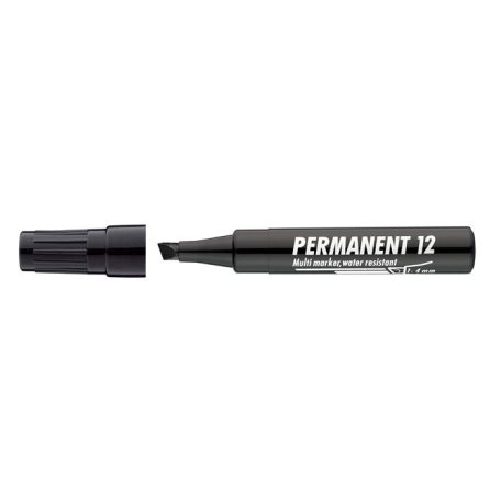 ICO Alkoholos marker, 1-4 mm, vágott, ICO "Permanent 12", fekete