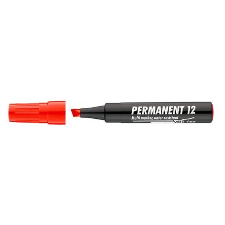 ICO Alkoholos marker, 1-4 mm, vágott, ICO "Permanent 12", piros