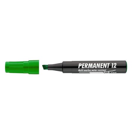 ICO Alkoholos marker, 1-4 mm, vágott, ICO "Permanent 12", zöld