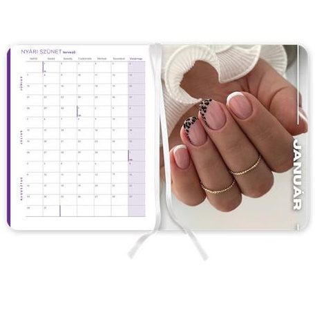PLANALL Naptár, tervező, heti, 160x200 mm, PLANALL "Perfect Nails"