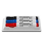 ICO Tábla- és flipchart marker készlet tartóban, 1-3 mm, kúpos, ICO "11 XXL", 3 különböző szín +táblatörlő