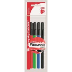   ICO Alkoholos marker készlet, OHP, 1 mm, M, ICO, 4 különböző szín