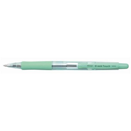 PENAC Golyóstoll, 0,7 mm, nyomógombos, zöld tolltest, PENAC "SleekTouch", kék