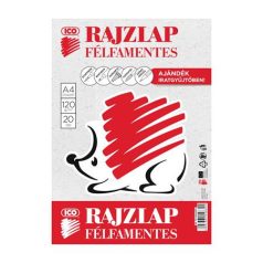   ICO Rajzlap, félfamentes, A4, 120 g/m2, ICO "Süni"