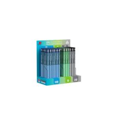   ICO Grafitceruza display, HB, B, 2B, háromszögletű ICO "Süni", sötét pasztell színek