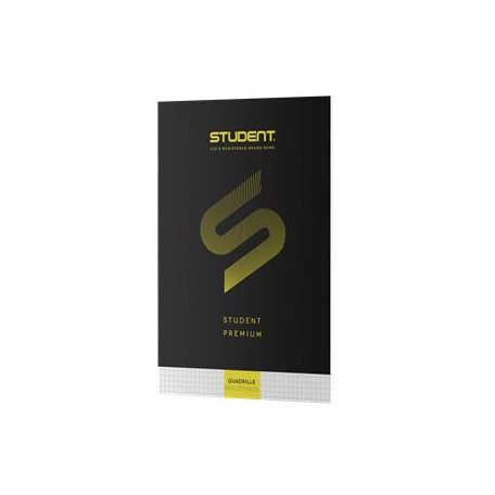 ICO Füzet, tűzött, A4, kockás, 32 lap, ICO "Student Premium", "87-32", fekete