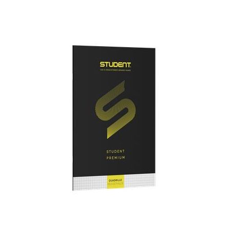 ICO Füzet, tűzött, A4, kockás, 32 lap, ICO "Student Premium", "87-32", fekete