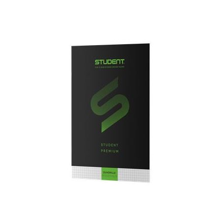 ICO Füzet, tűzött, A4, kockás, 32 lap, ICO "Student Premium", "87-32", fekete